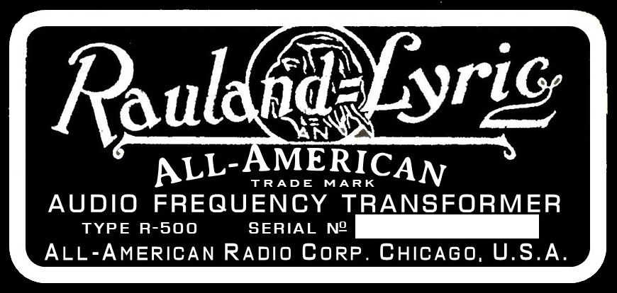 ALL-AMERICAN-RADIO-CORP-RAULAND-LYRIC-AUDIO-TRANSFORMER