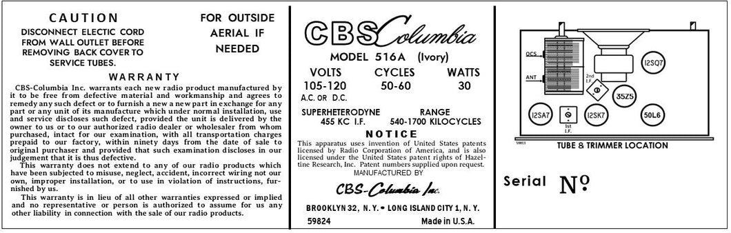 CBS-COLUMBIA-516A