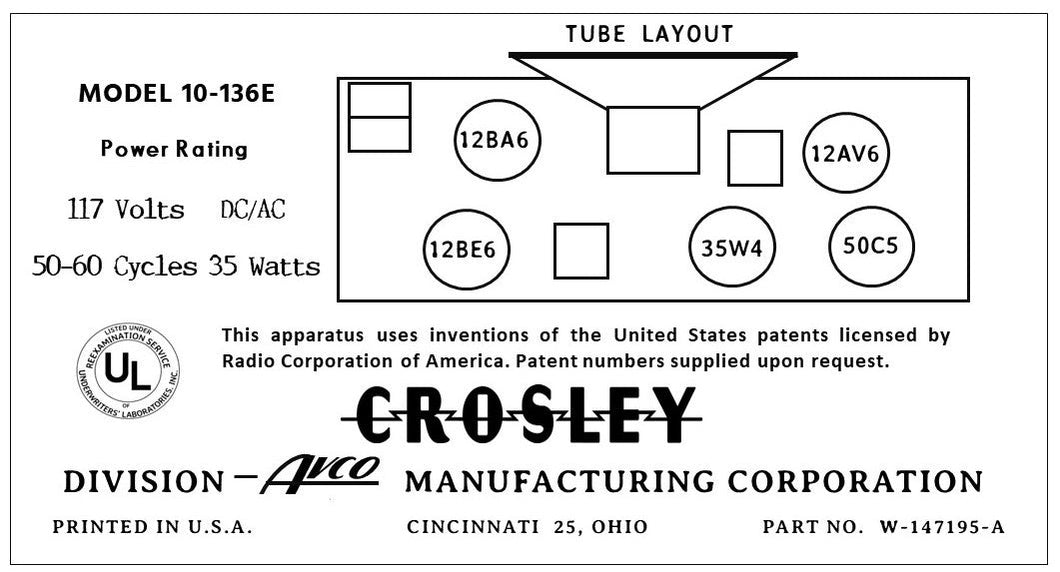 CROSLEY-10-136E