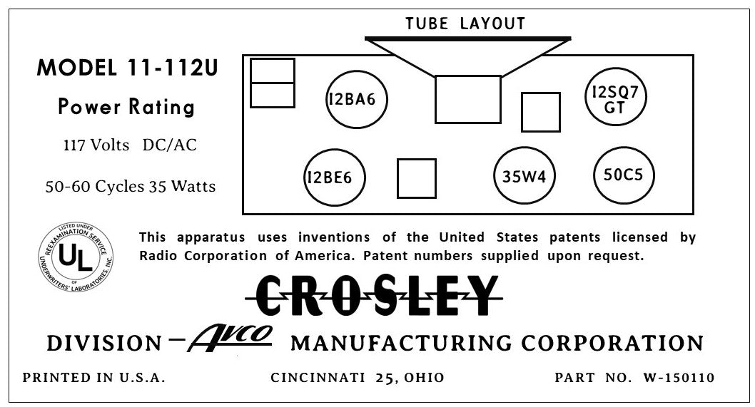 CROSLEY-11-112U