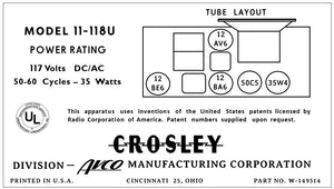 CROSLEY-11-118U