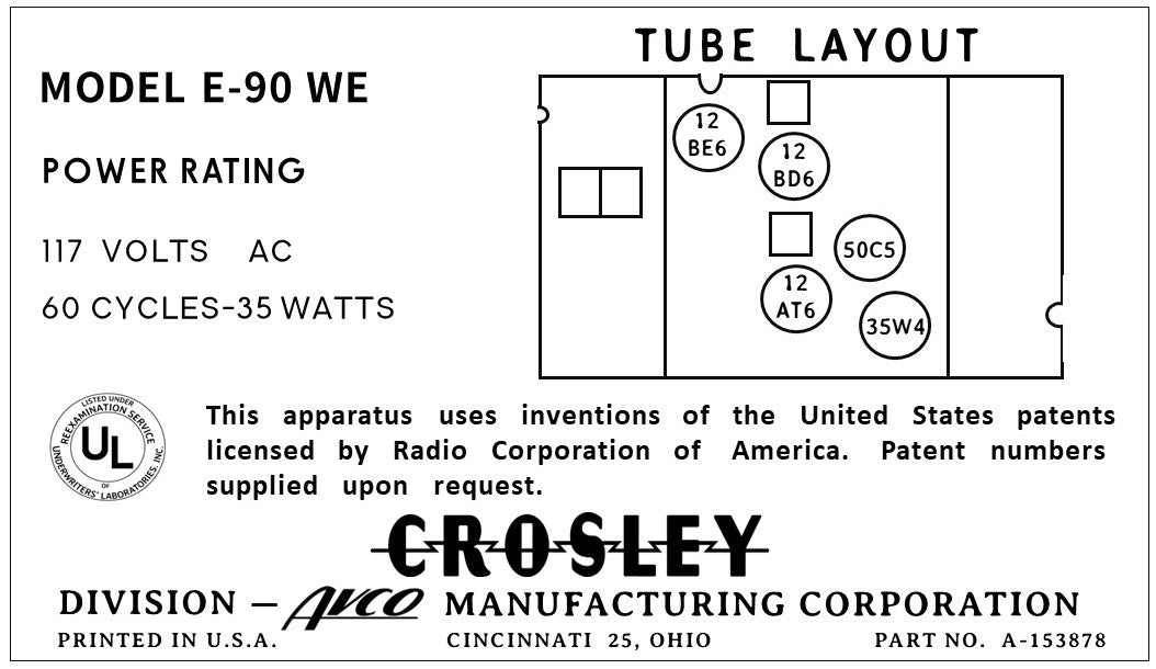 CROSLEY-E-90WE