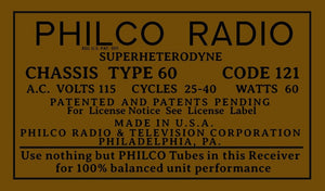 PHILCO-CHASSIS-TYPE-60