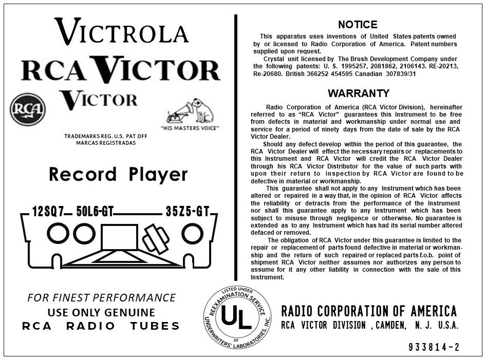 RCA-RECORD-PLAYER | Antique, Retro, Vintage Tube Radios & Bluetooth ...