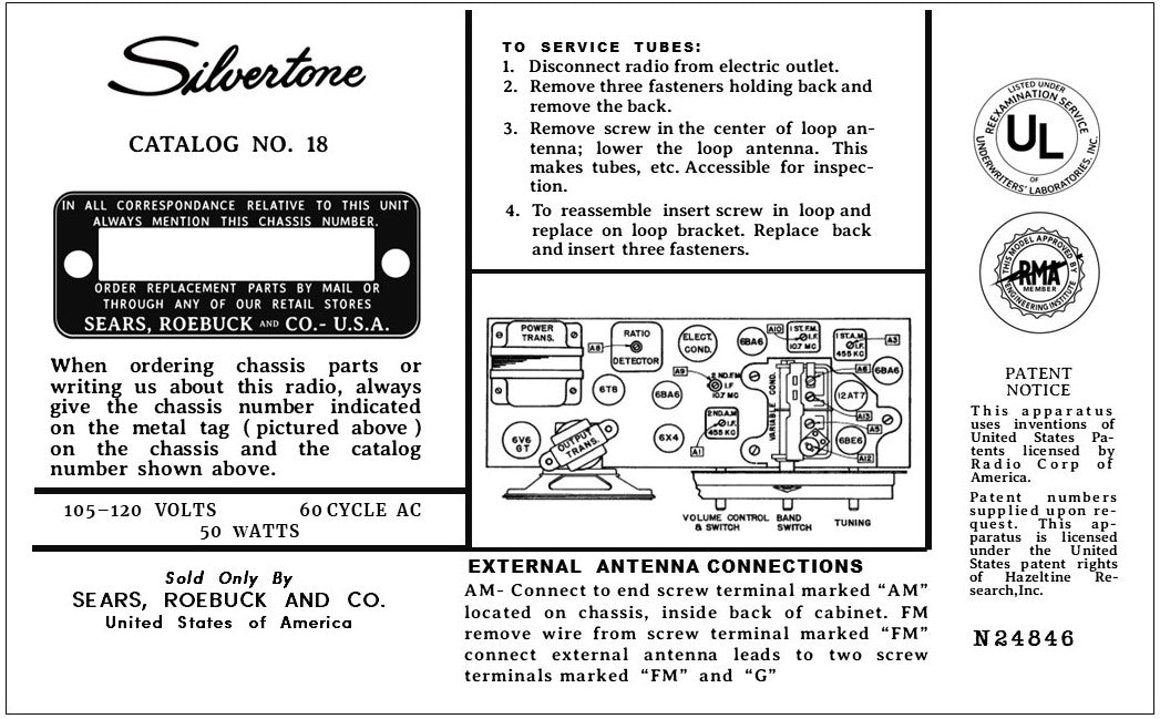 SILVERTONE-18 | Antique, Retro, Vintage Tube Radios & Bluetooth | Retro ...