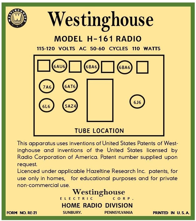 WESTINGHOUSE-H161