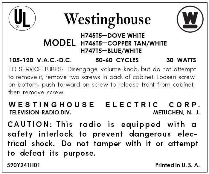 WESTINGHOUSE-H745T5_H746T5_H747T5