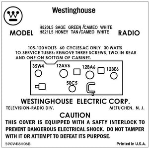 WESTINGHOUSE-H820L5_821L5