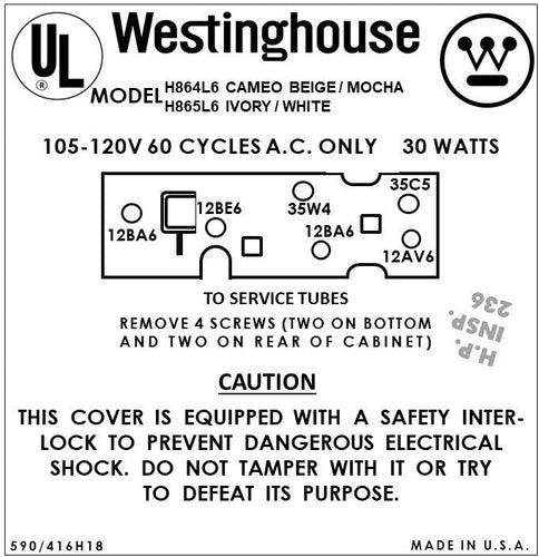 WESTINGHOUSE-H864L6_H865L6