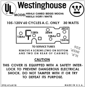 WESTINGHOUSE-H864L6_H865L6