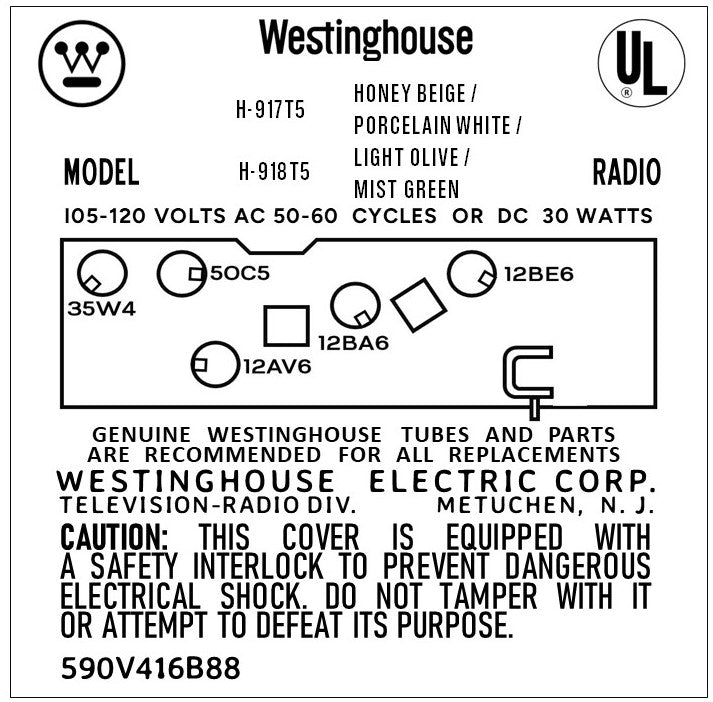 WESTINGHOUSE-H917T5_H918T5