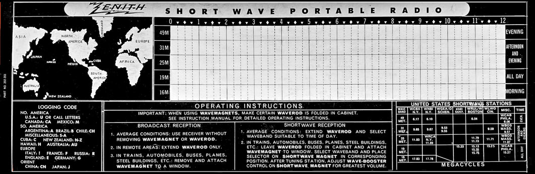 ZENITH-7G605-Op-Instruction