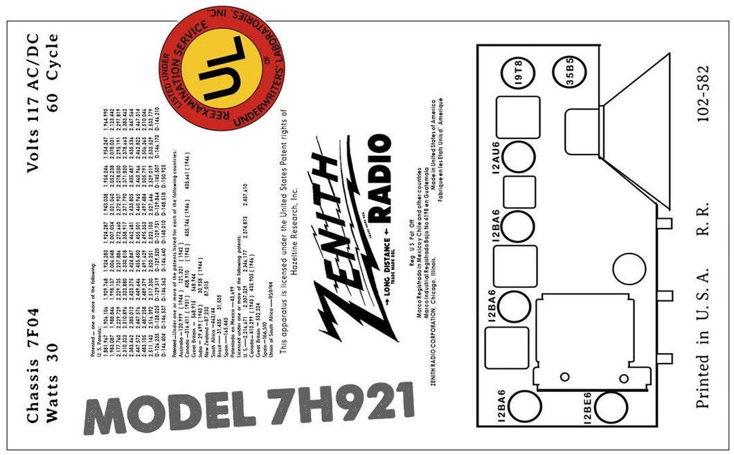 ZENITH-7H921