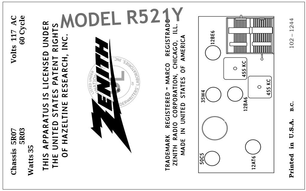 ZENITH-R521Y