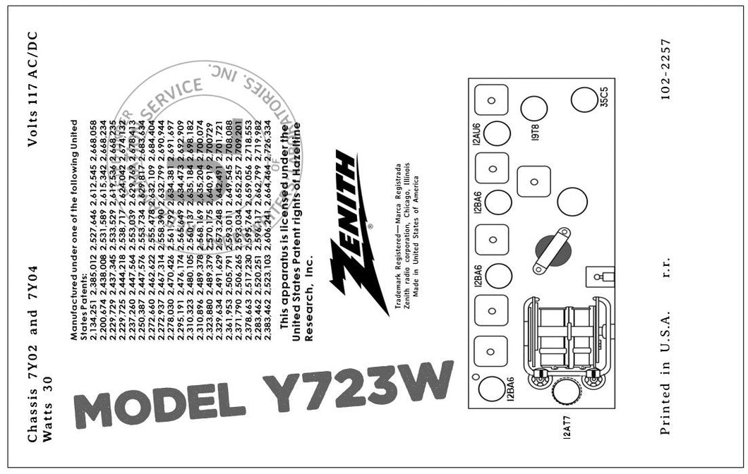 ZENITH-Y723W